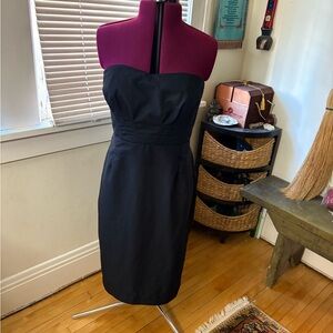 J. Crew Classic Black Strapless Dress